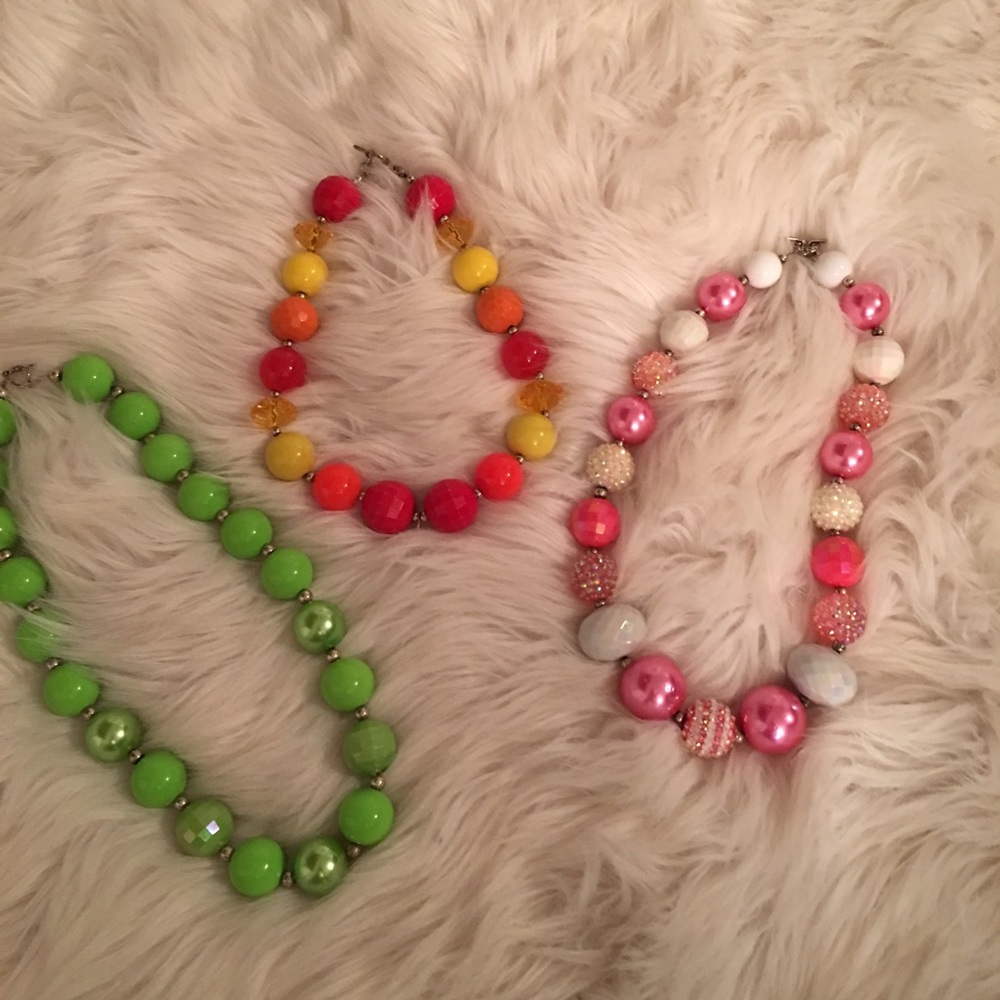 Gumball necklaces - set of 3!